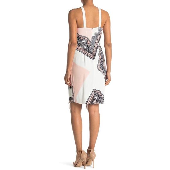 Reiss Hope Scarf Print Halter Wrap Dress Size 6 - Picture 3 of 13